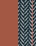 RUST/DYED FIBER BLUE-ORANGE