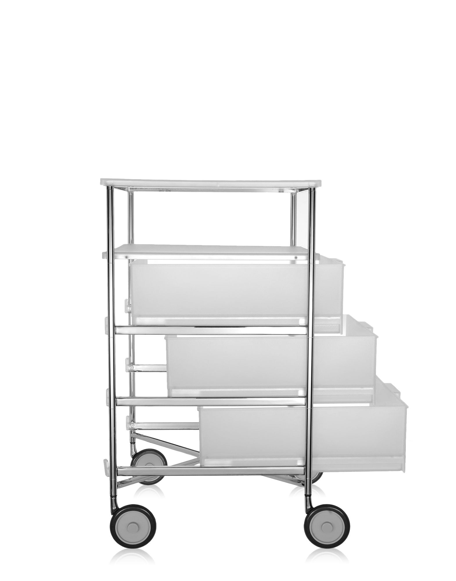 Kartell Mobil MOBIL 3 drawers / 1 shelf with wheels ICE | Kartell