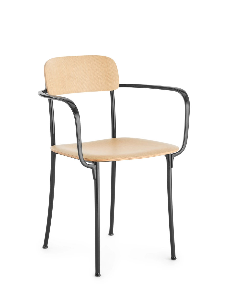 Kartell SAVOIA Kleiner Holzsessel HELLES HOLZ/ANTHRAZIT KAR02406CA_1
