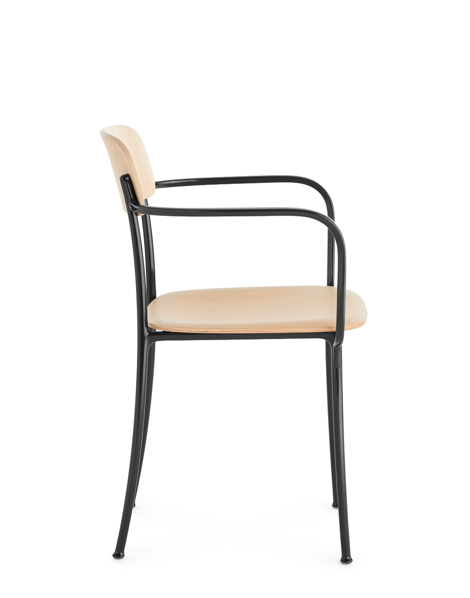 Kartell SAVOIA Kleiner Holzsessel HELLES HOLZ/ANTHRAZIT KAR02406CA_2