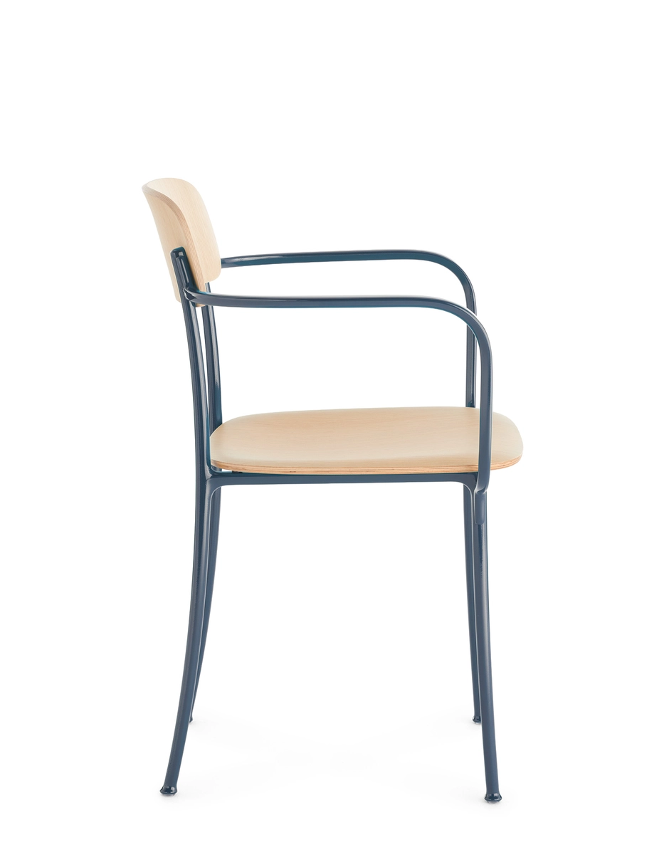 Kartell SAVOIA Kleiner Holzsessel HELLES HOLZ/BLAU KAR02406CB_2