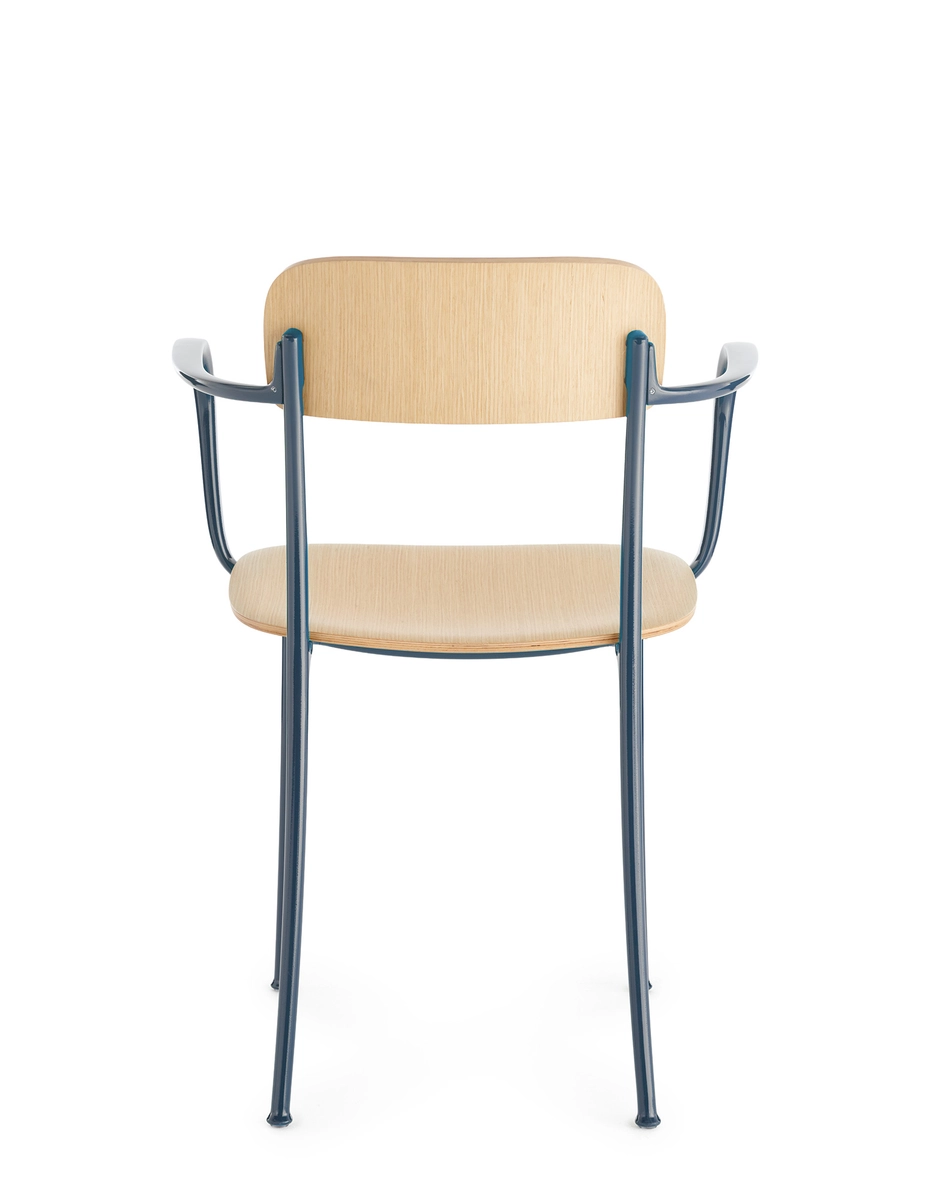 Kartell SAVOIA Kleiner Holzsessel HELLES HOLZ/BLAU KAR02406CB_3