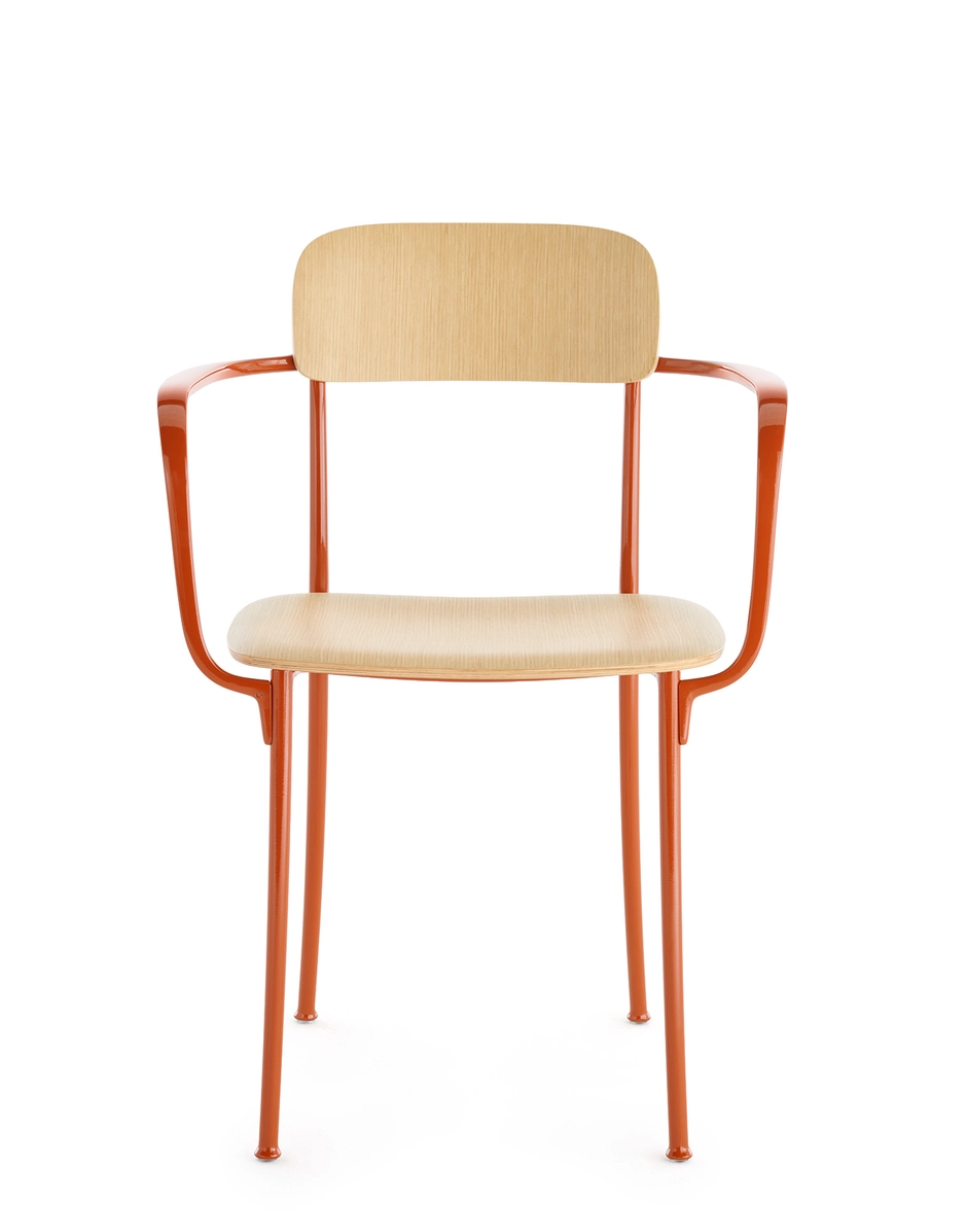 Kartell SAVOIA Small Wooden Armchair LIGHT WOOD/RUST KAR02406CR