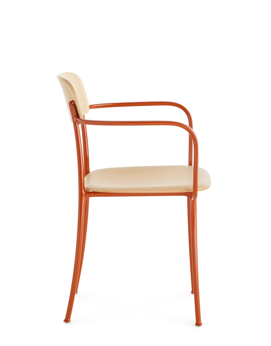 Kartell SAVOIA Small Wooden Armchair LIGHT WOOD/RUST KAR02406CR_2