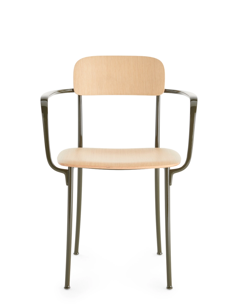 Kartell SAVOIA Small Wooden Armchair LIGHT WOOD/GREEN KAR02406CV