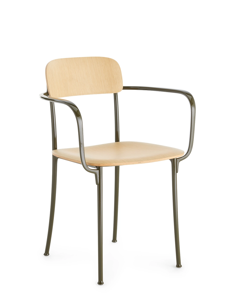 Kartell SAVOIA Small Wooden Armchair LIGHT WOOD/GREEN KAR02406CV_1