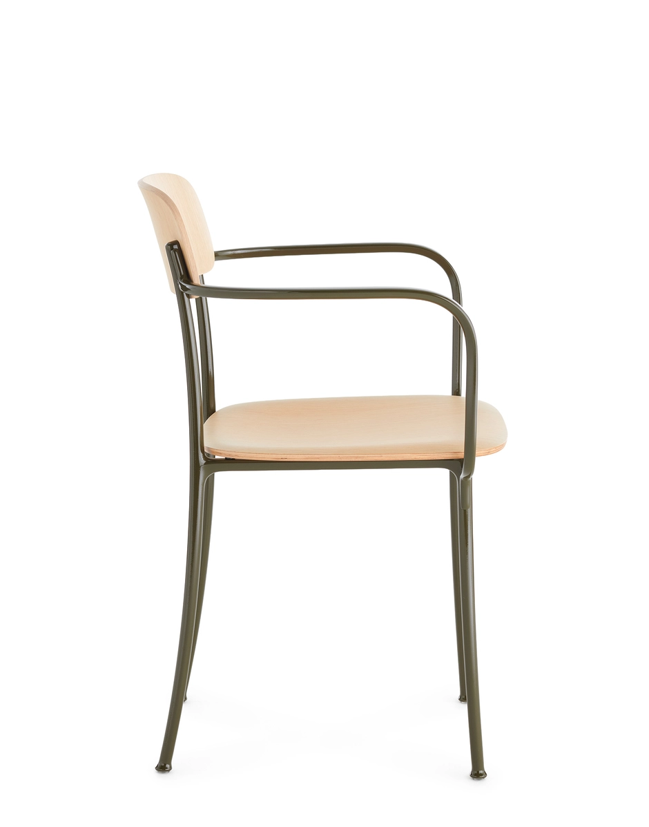 Kartell SAVOIA Small Wooden Armchair LIGHT WOOD/GREEN KAR02406CV_2