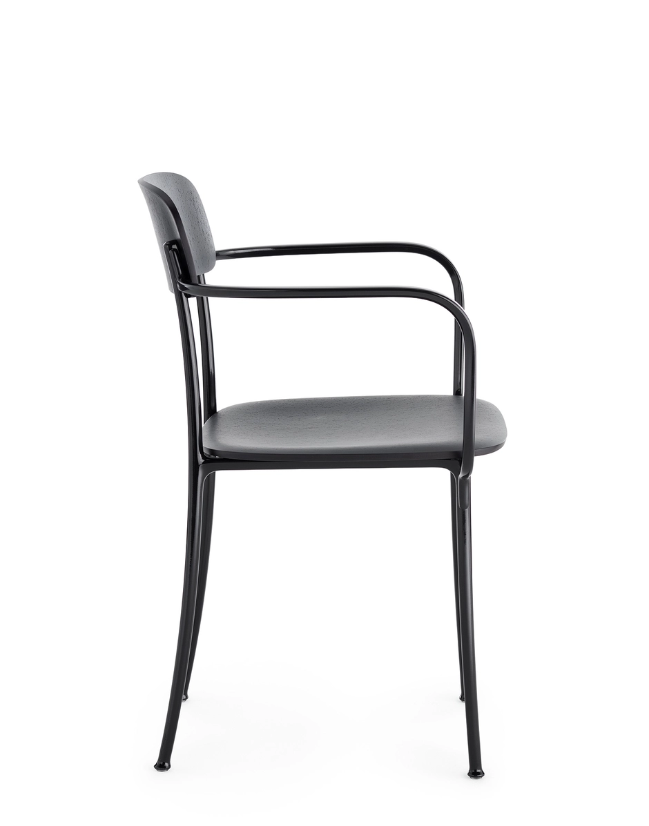 Kartell SAVOIA Small Wooden Armchair DARK WOOD/ANTHRACITE KAR02406SA_2