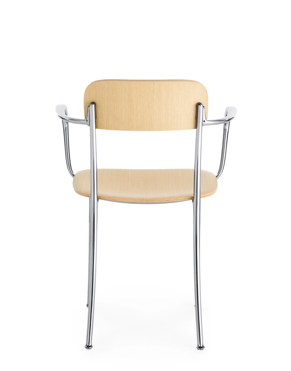 Kartell SAVOIA Small Wooden Armchair - aluminium frame LIGHT WOOD KAR02407CC_3