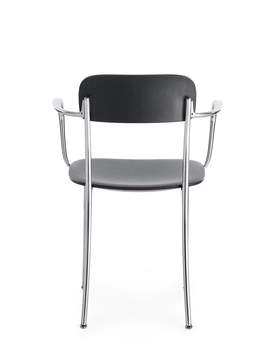 Kartell SAVOIA Small Wooden Armchair - aluminium frame DARK WOOD KAR02407SC_3