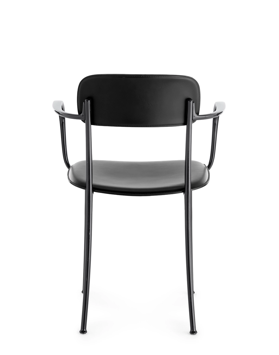 Kartell SAVOIA Leather Small Armchair BLACK/ANTHRACITE KAR02408NA_3