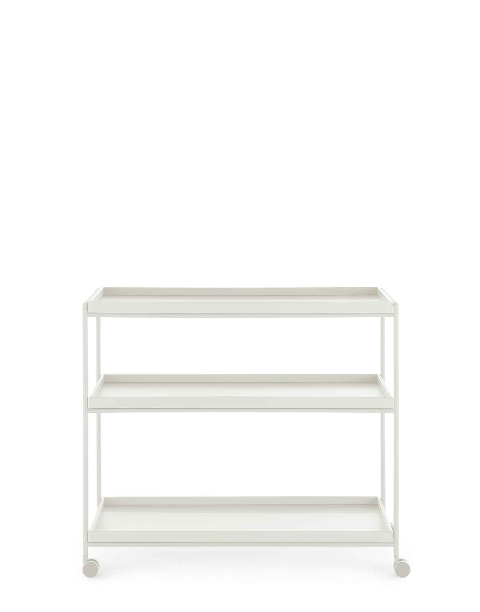 Kartell Trolleys TRAYS 80 cm x 40 cm WHITE LACQUERED | Kartell