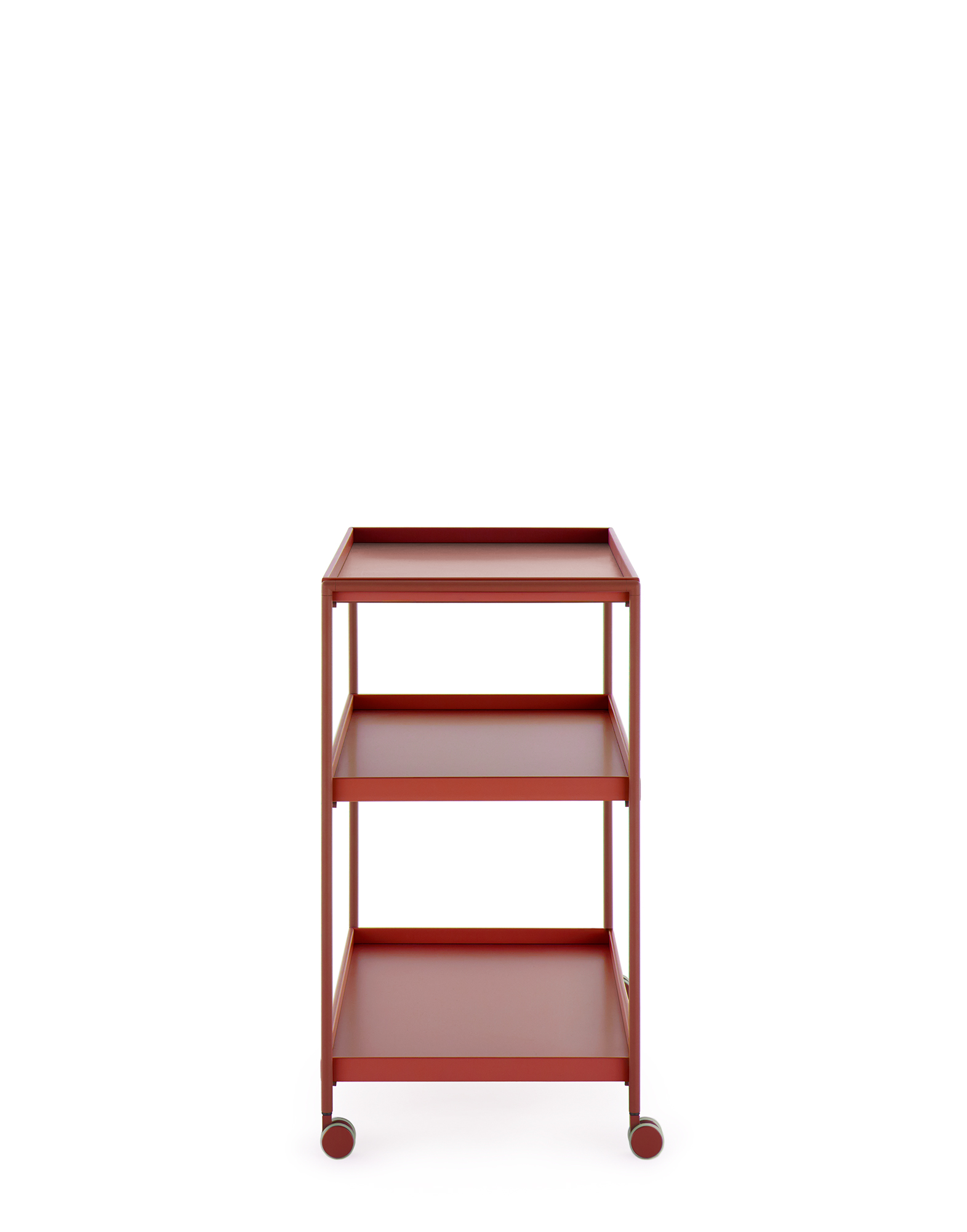 ヴィンテージ　Kartell 赤いトレー 8490 Made in Italy Vintage Red Plastic Carminio Magazine Holder by Giotto Stoppino