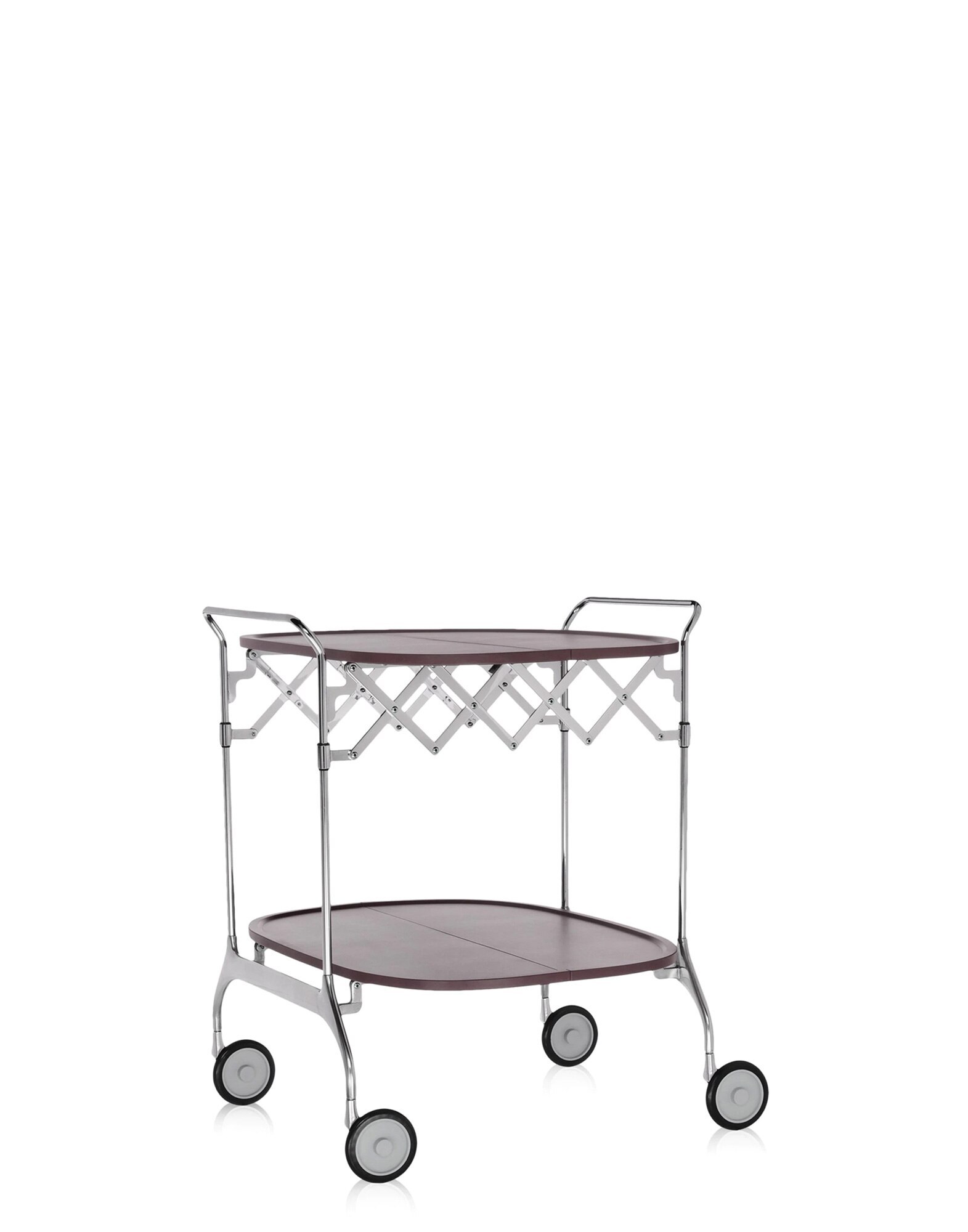 Kartell カルテル ダイニングカート Gastone Kartell Trolleys GASTONE CHROMO PLUM | Kartell