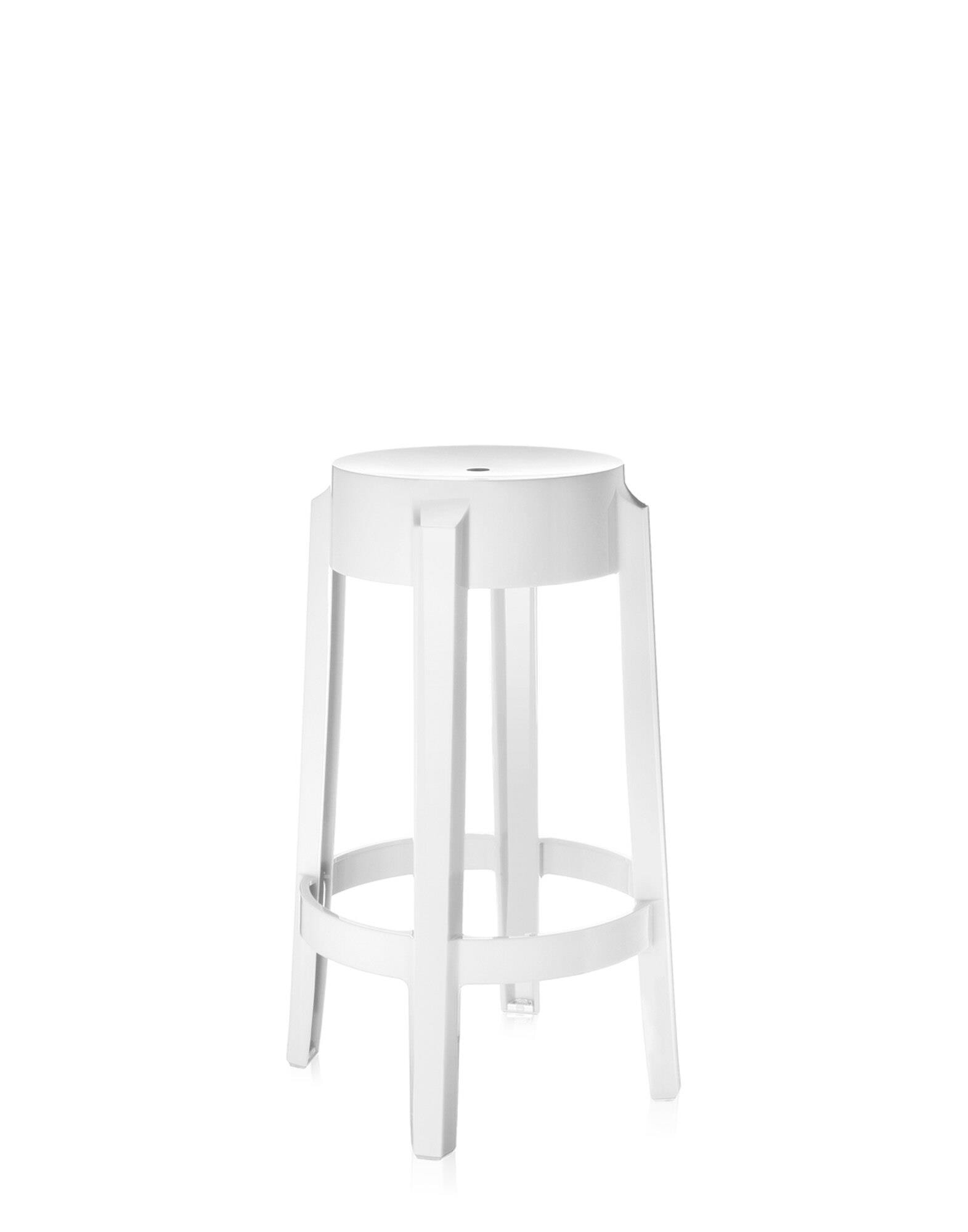 Kartell Stools CHARLES GHOST 65 cm (2 stools) GLOSSY WHITE | Kartell