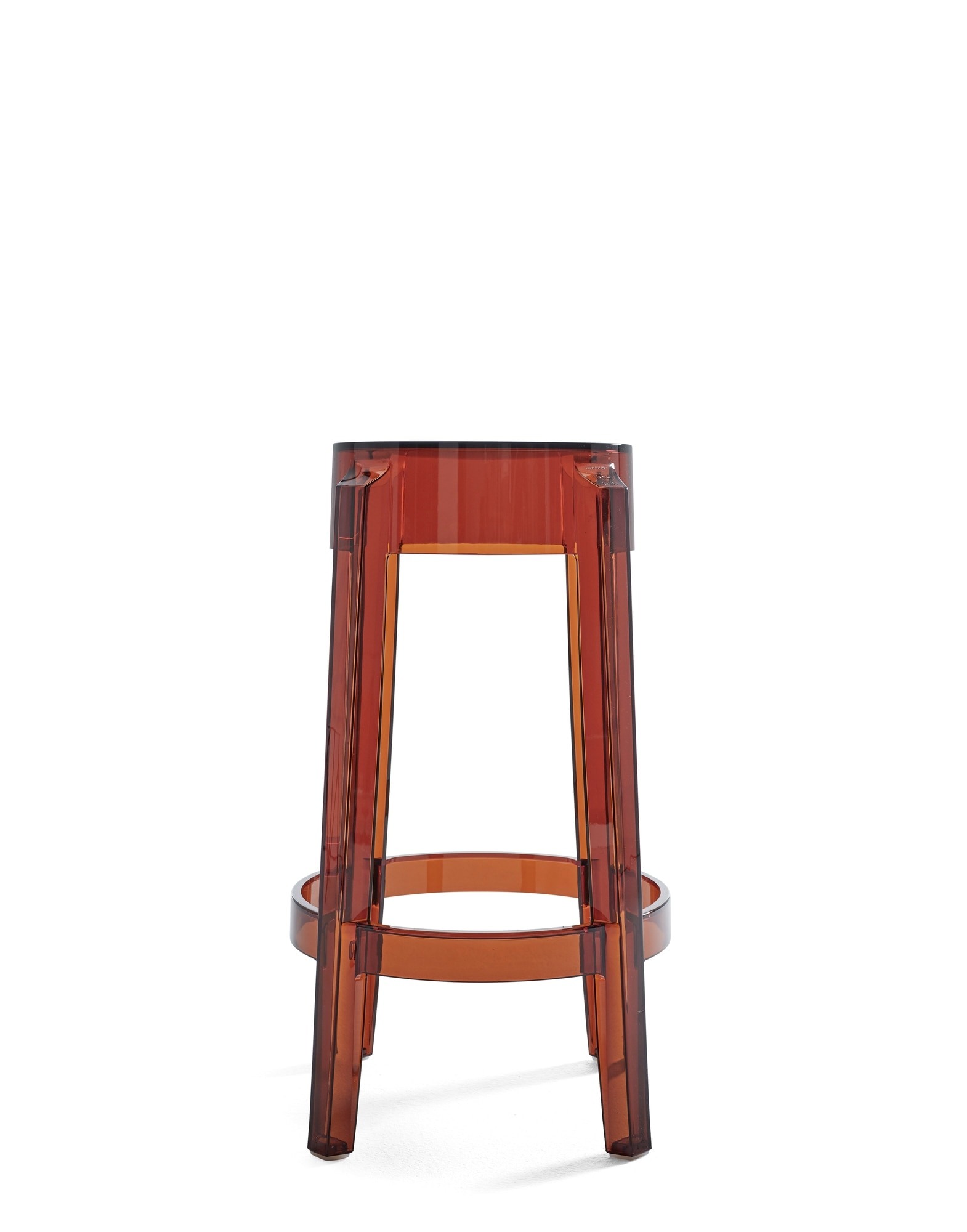 Kartell Stools CHARLES GHOST 65 cm (2 stools) AMBER | Kartell