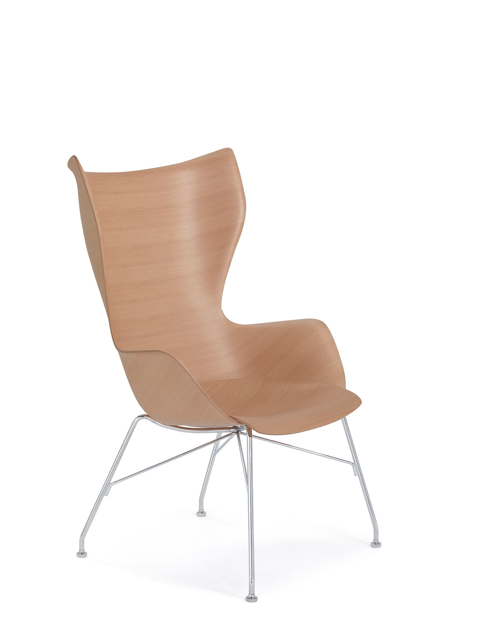 Kartell Armchairs K/WOOD Basic Veneer LIGHT WOOD / CHOME | Kartell