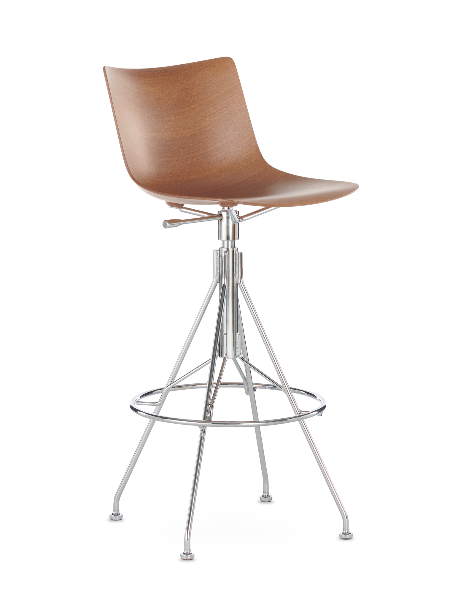 Kartell Stools C.KOYA DARK WOOD/CHROME | Kartell