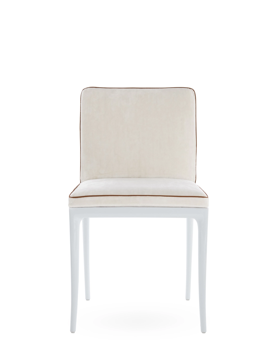 Kartell LILLYBET Chair Velvet WHITE/BROWN KAR05855BI