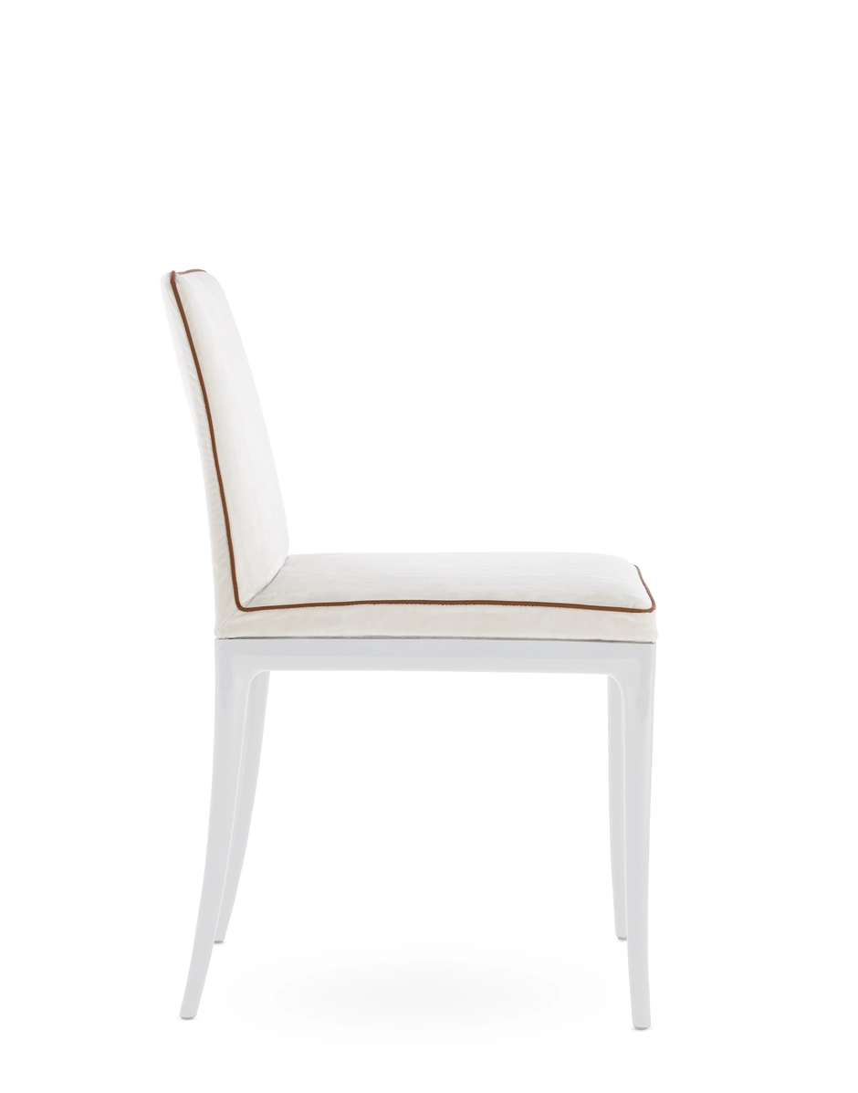 Kartell LILLYBET Chair Velvet WHITE/BROWN KAR05855BI_2