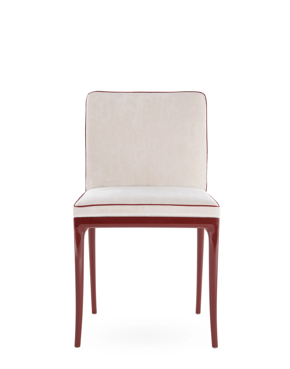 Kartell LILLYBET Chair Velvet BURGUNDY/WHITE KAR05855XI