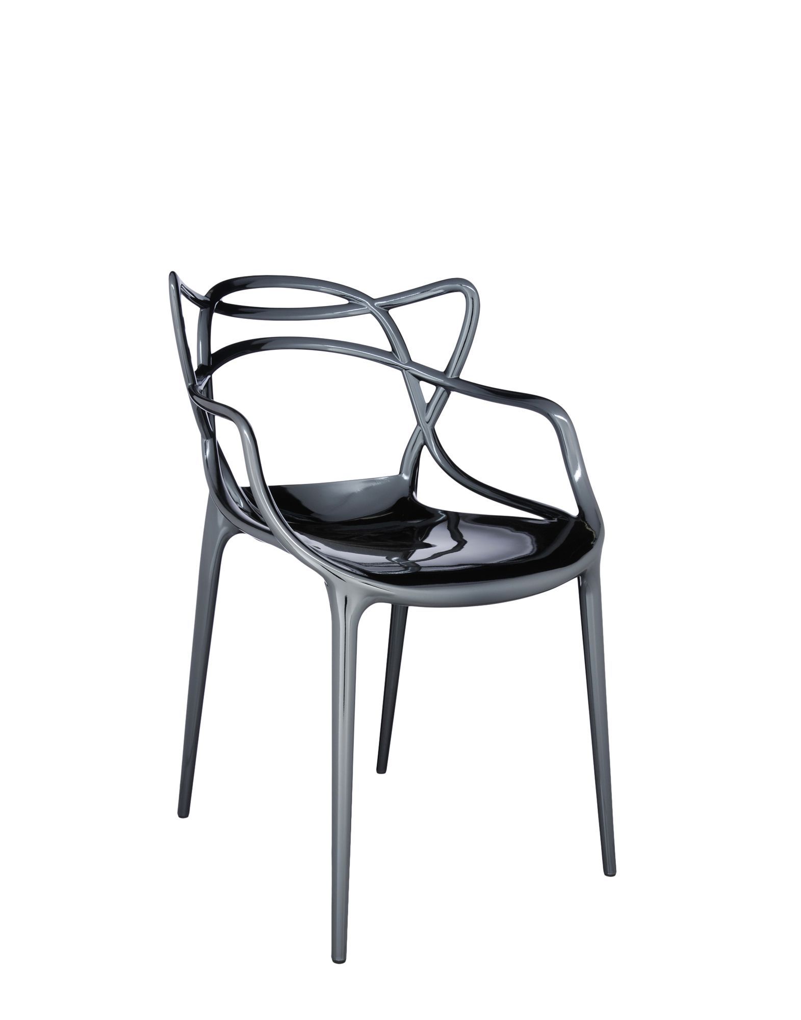 Kartell Chairs MASTERS Metal (2 chairs) TITANIUM | Kartell