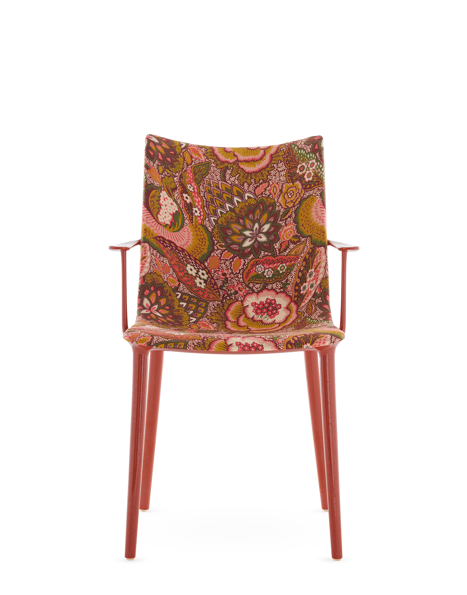 Kartell Chairs H.H.H. UPHOLSTERED FABRIC ORANGE RUST LACQUE | Kartell