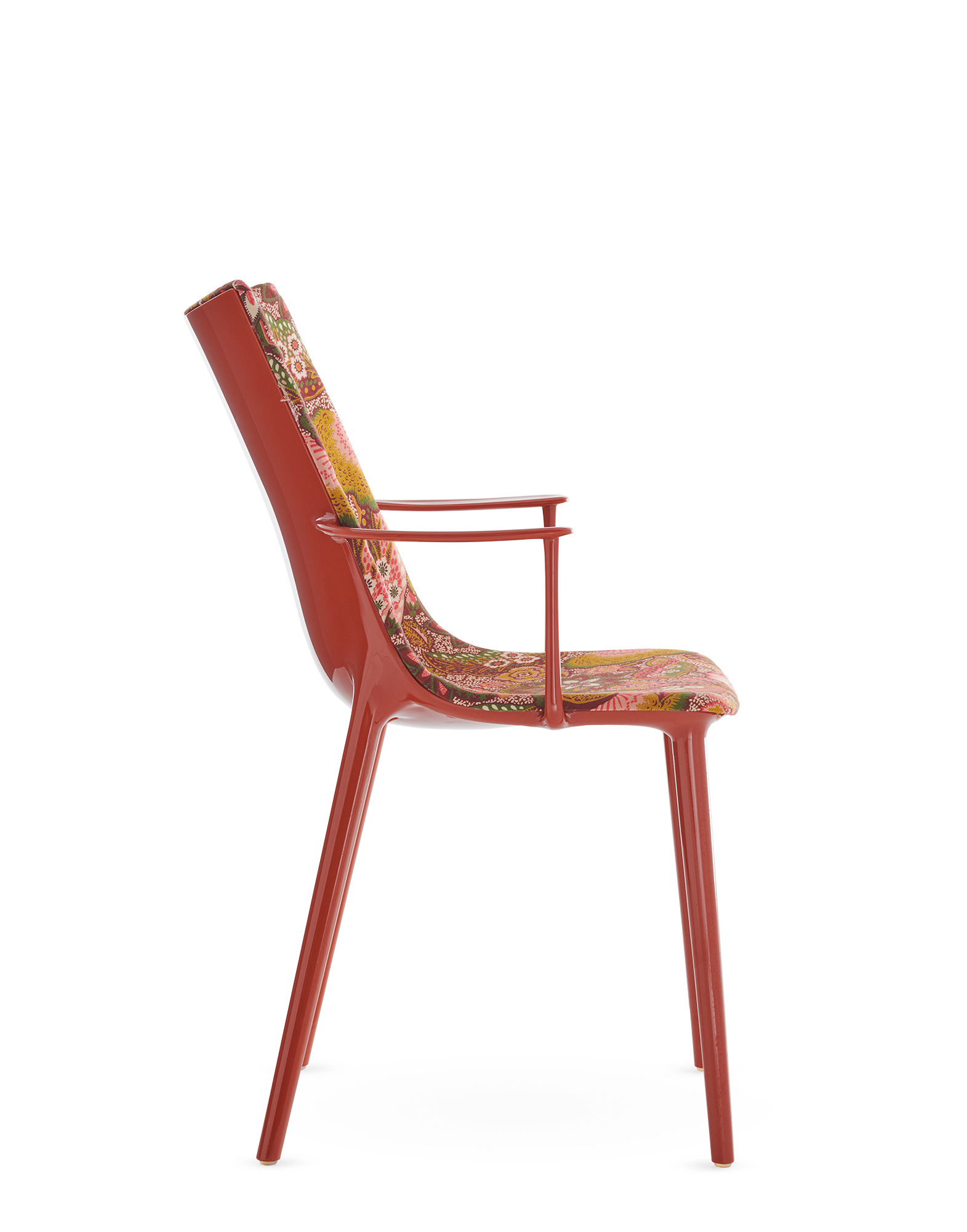 Kartell Chairs H.H.H. UPHOLSTERED FABRIC ORANGE RUST LACQUE | Kartell