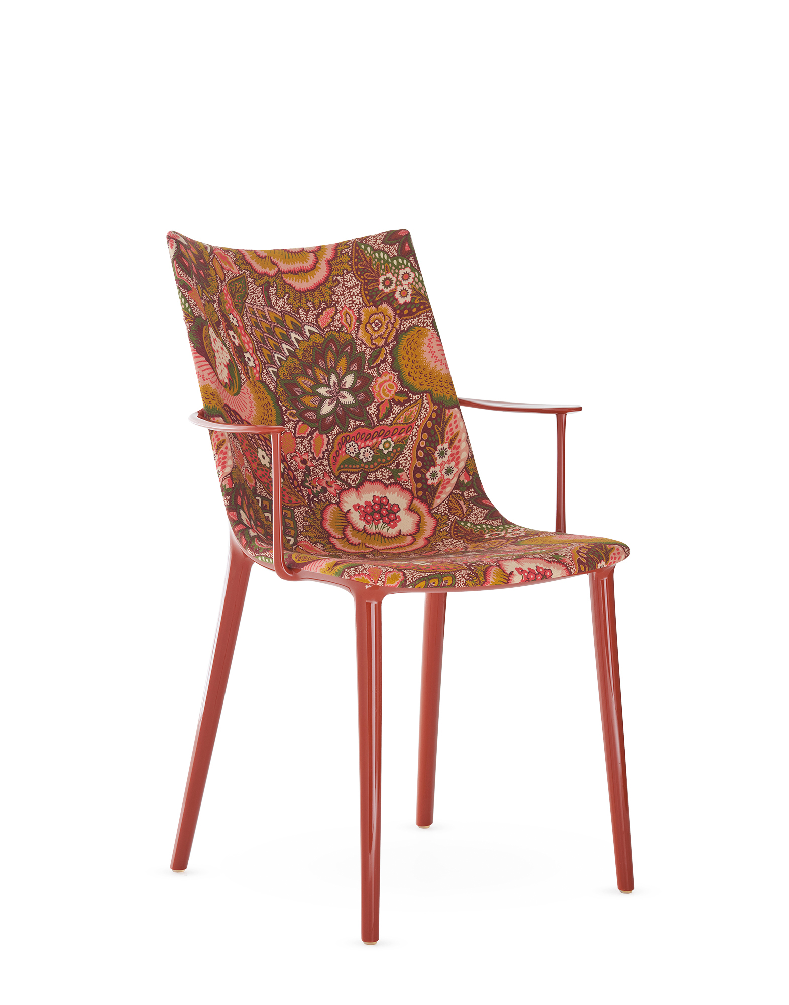 Kartell Chairs H.H.H. UPHOLSTERED FABRIC ORANGE RUST LACQUE | Kartell