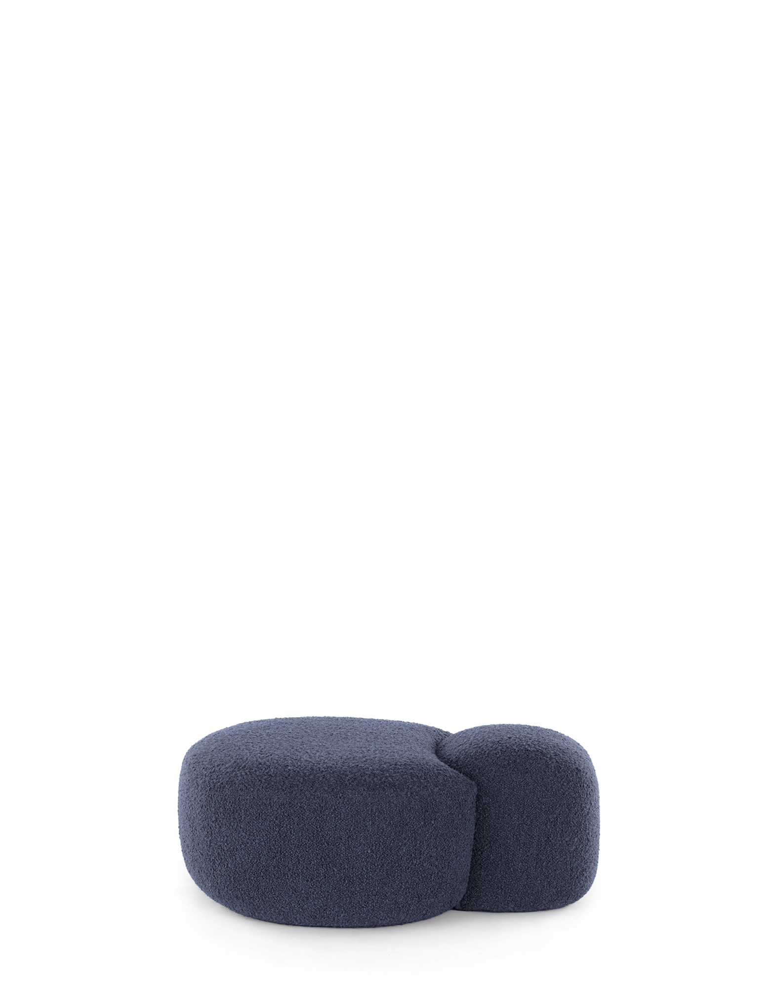 Kartell Sofas & Pouf AALAND Pouf Tissue Bouclé New Stretch BLUE