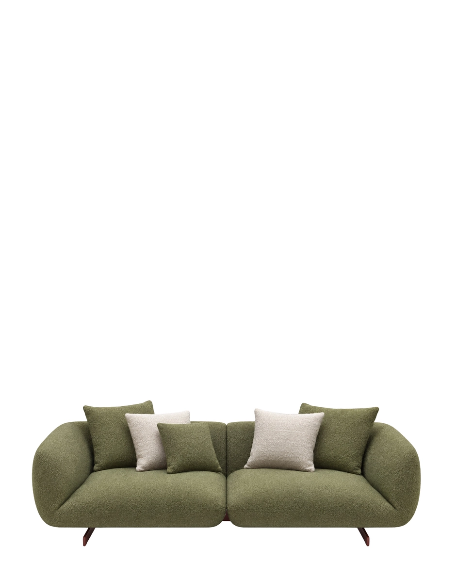 Kartell SUPER TUBBY 2-seater Sofa Bouclè Karibu GREEN KAR07550A5