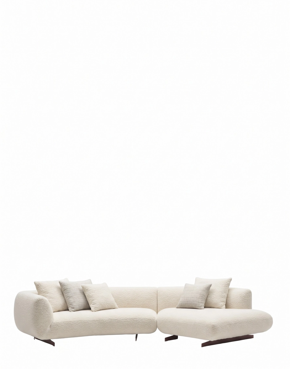 Kartell SUPER TUBBY 4-seater Sofa Bouclè Karibu WHITE KAR07558A1