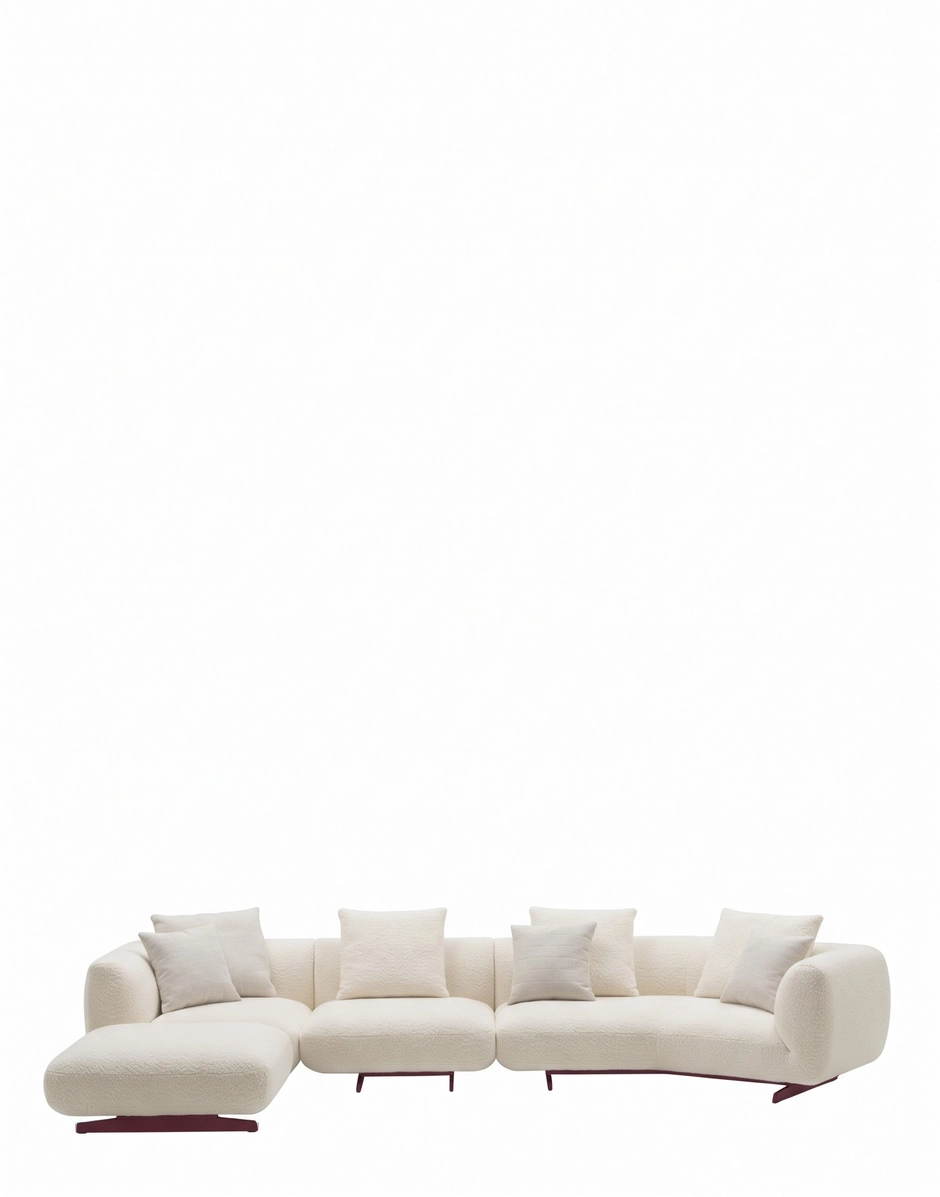 Kartell SUPER TUBBY 6-seater sofa Bouclè Karibu  WHITE KAR07567A1
