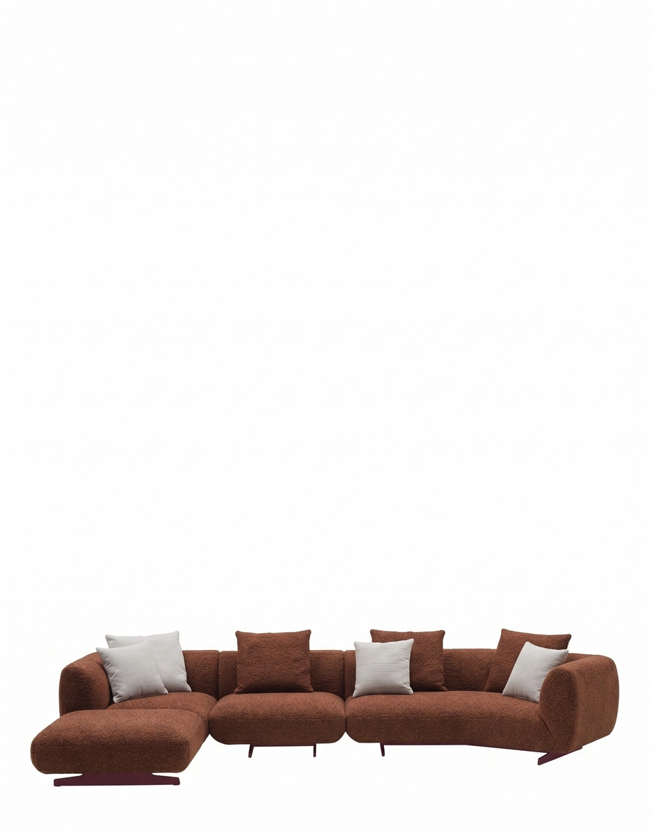 Kartell SUPER TUBBY 6-seater sofa Bouclè Karibu TERRACOTTA KAR07567A4