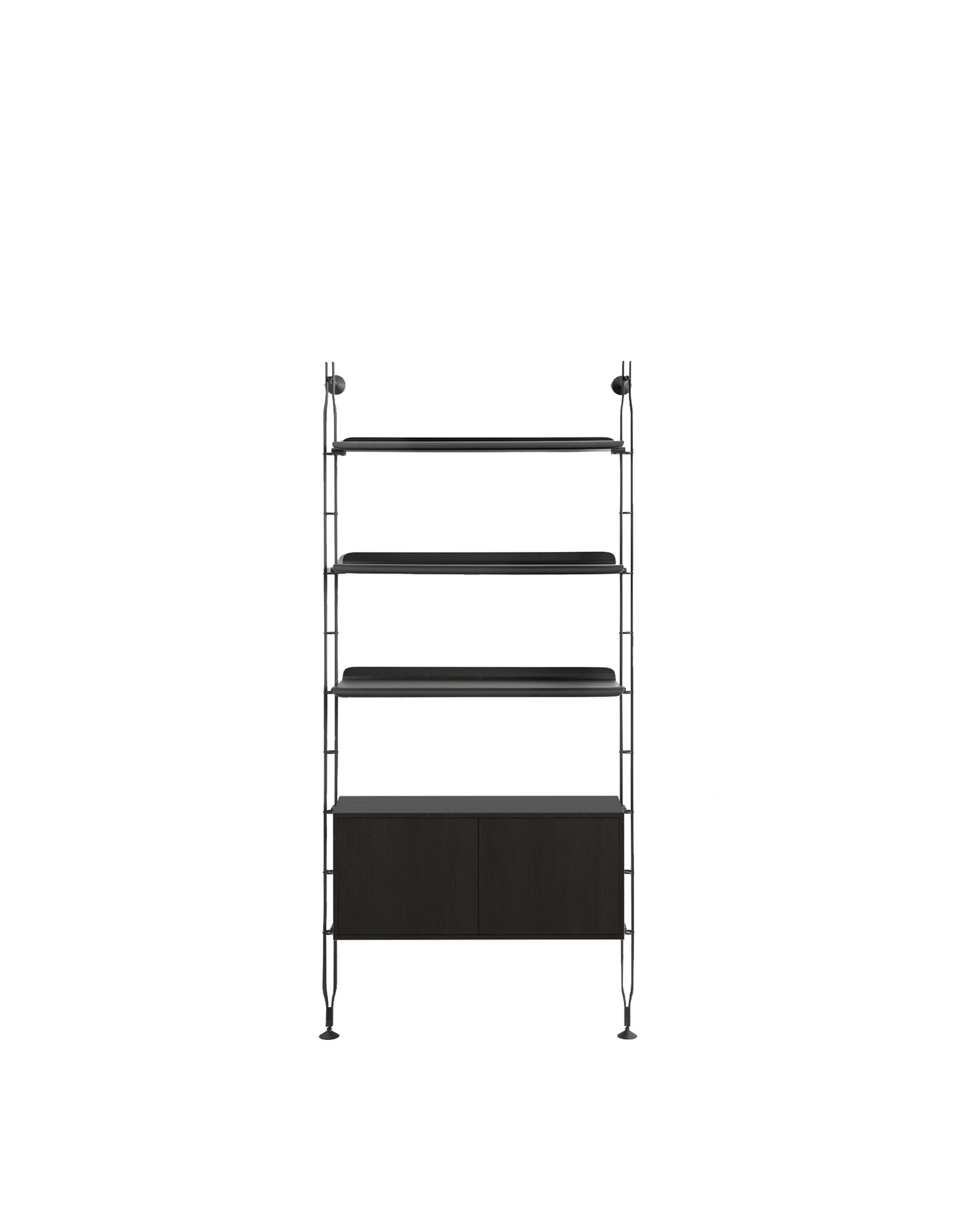 Kartell Bookcases ADAM WOOD with Container ASH BLACK/BLACK | Kartell