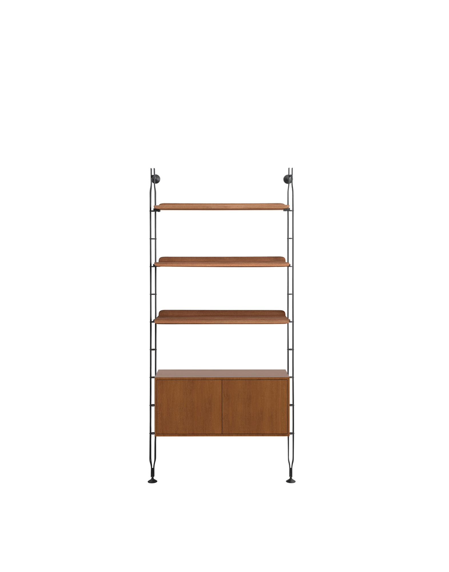 Kartell Bookcases ADAM WOOD with Container DARK WOOD/BLACK | Kartell