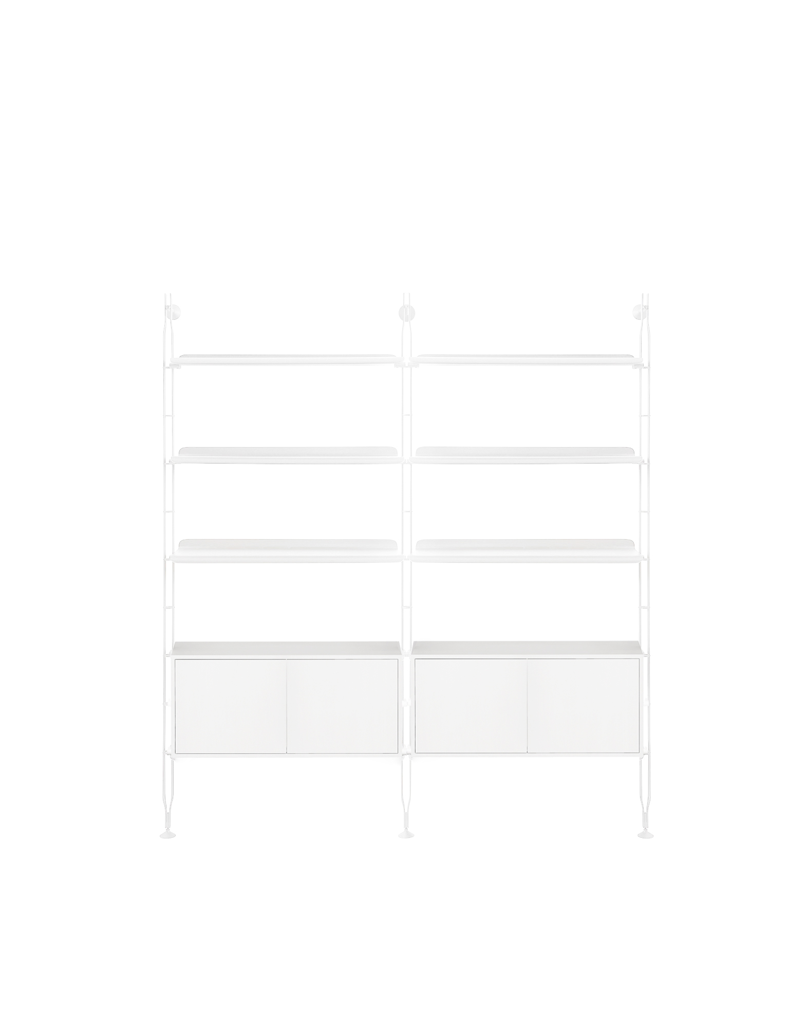 Kartell Bookcases ADAM WOOD with Container ASH WHITE | Kartell