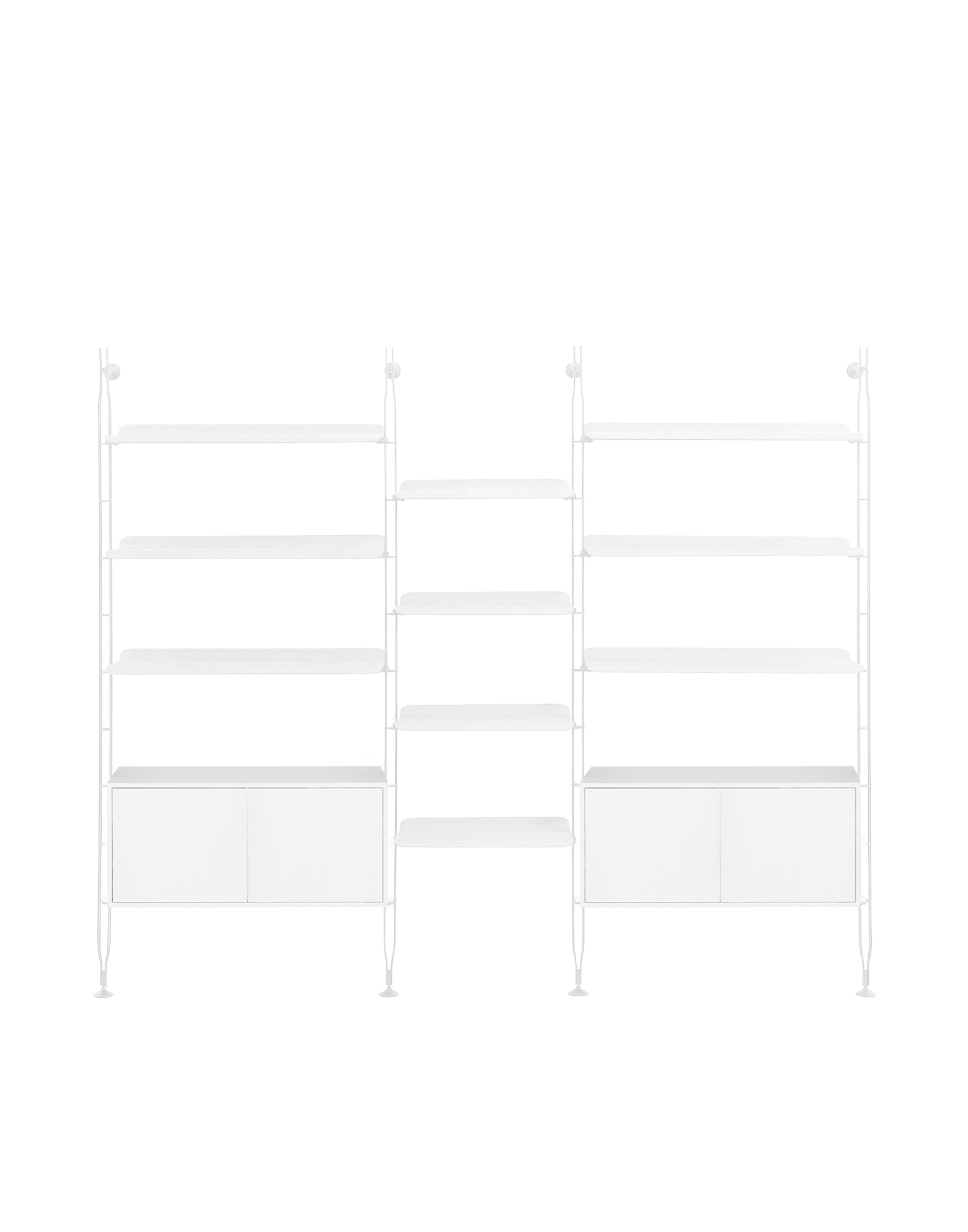 Kartell Bookcases ADAM WOOD with Container ASH WHITE | Kartell