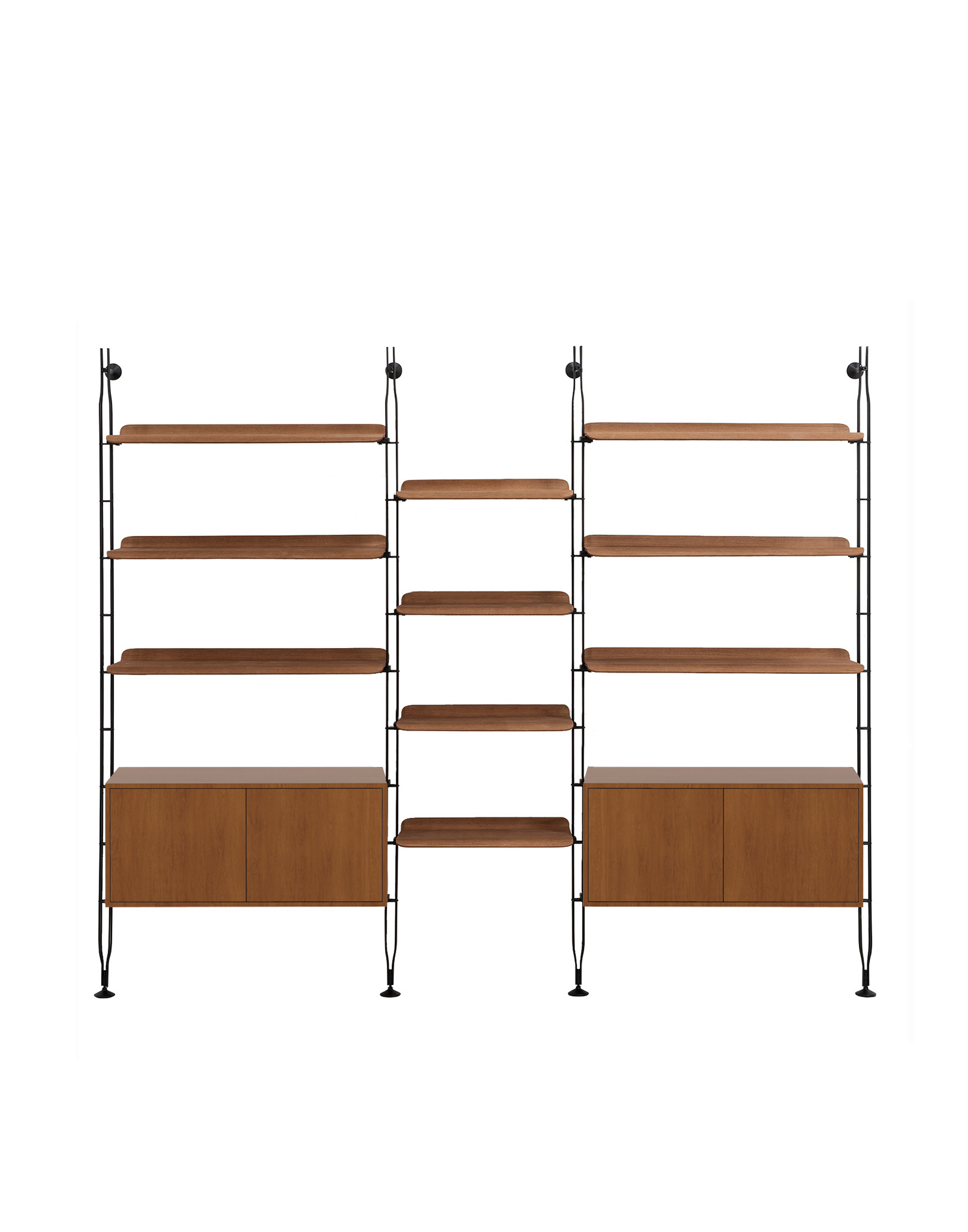 Kartell Bookcases ADAM WOOD with Container DARK WOOD/BLACK | Kartell