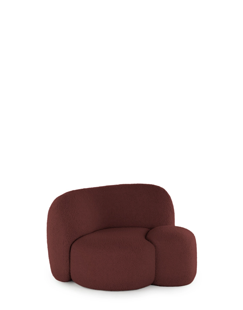 Kartell AALAND Armchair Tissue Gorgone BURGUNDY KARA6267G4