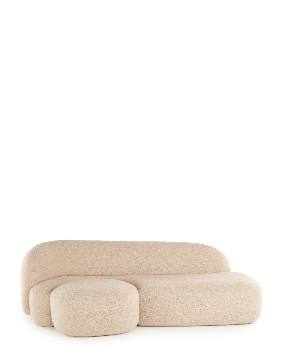 Kartell AALAND Sofa Tissue Bouclé New Stretch CREAM KARA6270K1