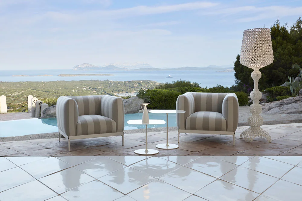 Kartell Sofas Pouf ASIA OUTDOOR Two-Seater GREY/BEIGE Kartell