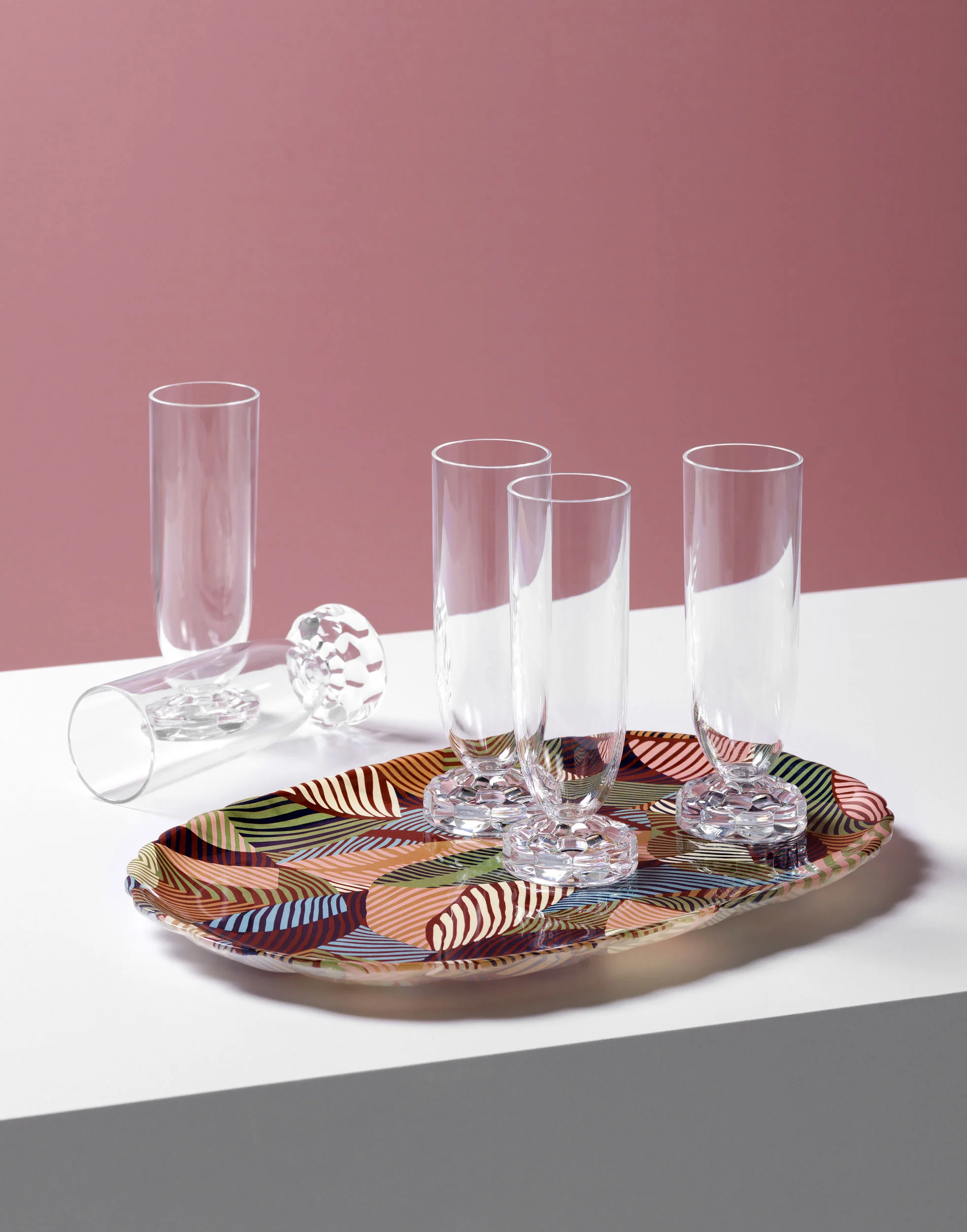 Kartell Trays JELLIES LIBERTY TRAY MOON FLOWER LICHEN PINK | Kartell