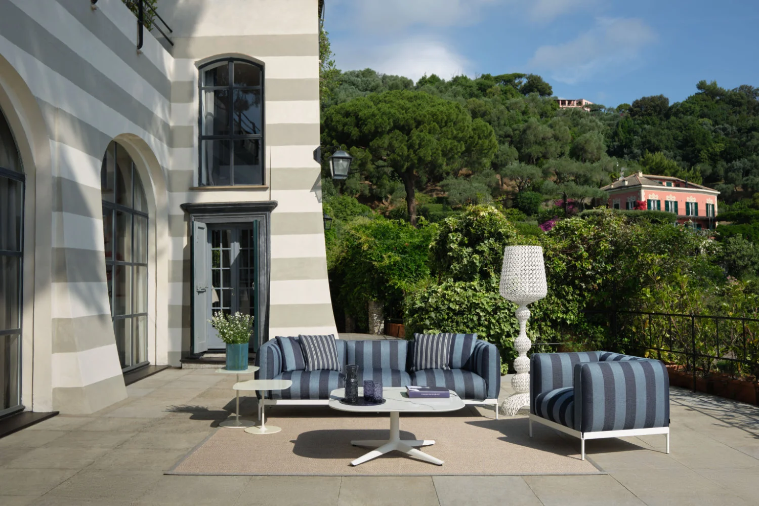 Photo set Kartell ASIA OUTDOOR 2-Seater Sofa LIGHT BLUE/BLUE KAR07283RZ 2