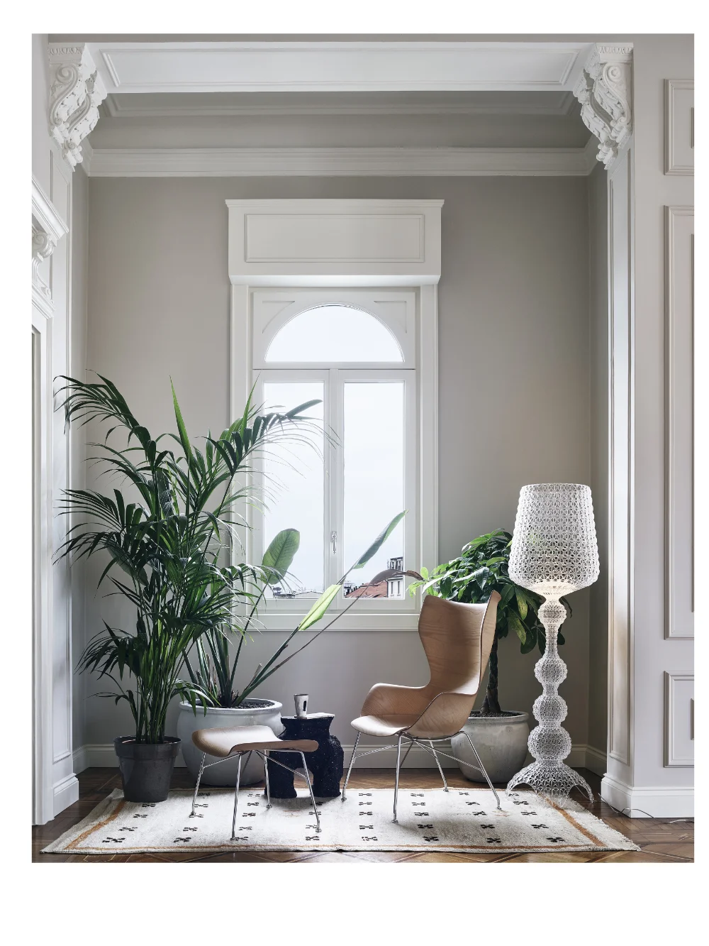 Photo set Kartell K-WOOD with Wheels DARK WOOD/BLACK KAR04921SN 5