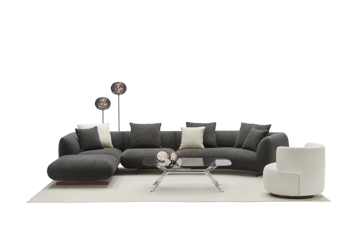Photo set Kartell SUPER TUBBY Canapé 6 places GRIS KAR07567A3 1