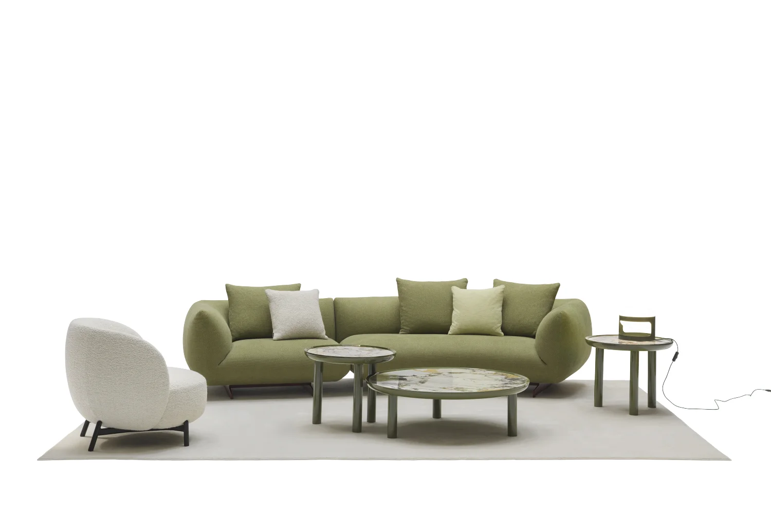 Photo set Kartell SUPER TUBBY 8-seater Sofa WHITE KAR07568BG 1
