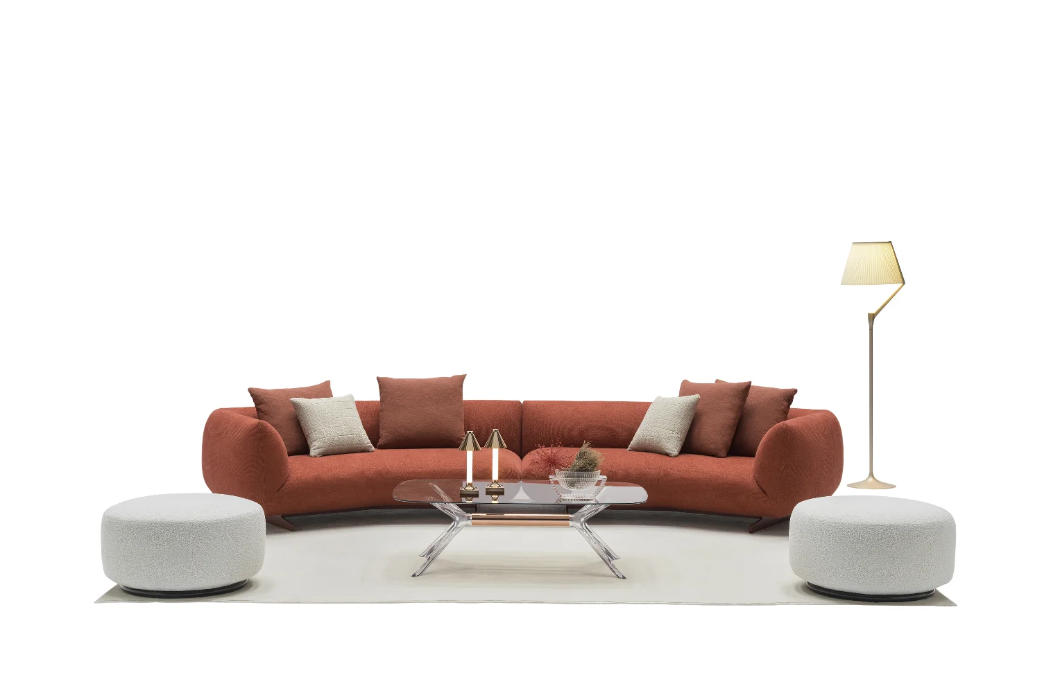 Photo set Kartell SUPER TUBBY 8-seater Sofa WHITE KAR07568BG 1